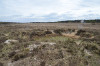 Craters in front of the target
